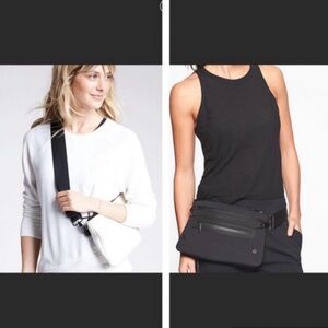 Athleta Caraa x Athleta Neoprene Black Cross-body Waist Bag